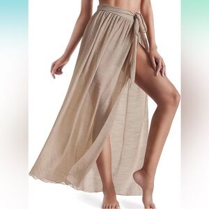 Sand colored beach cover up one size